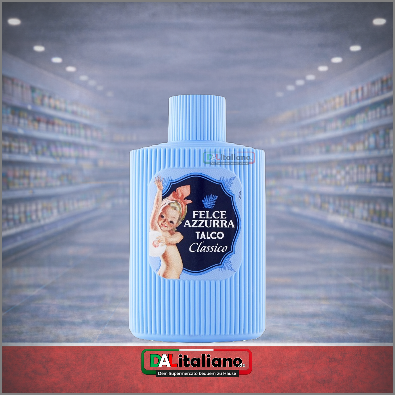 Talco in Baratolo Classico - Felce Azzurra - 200g
