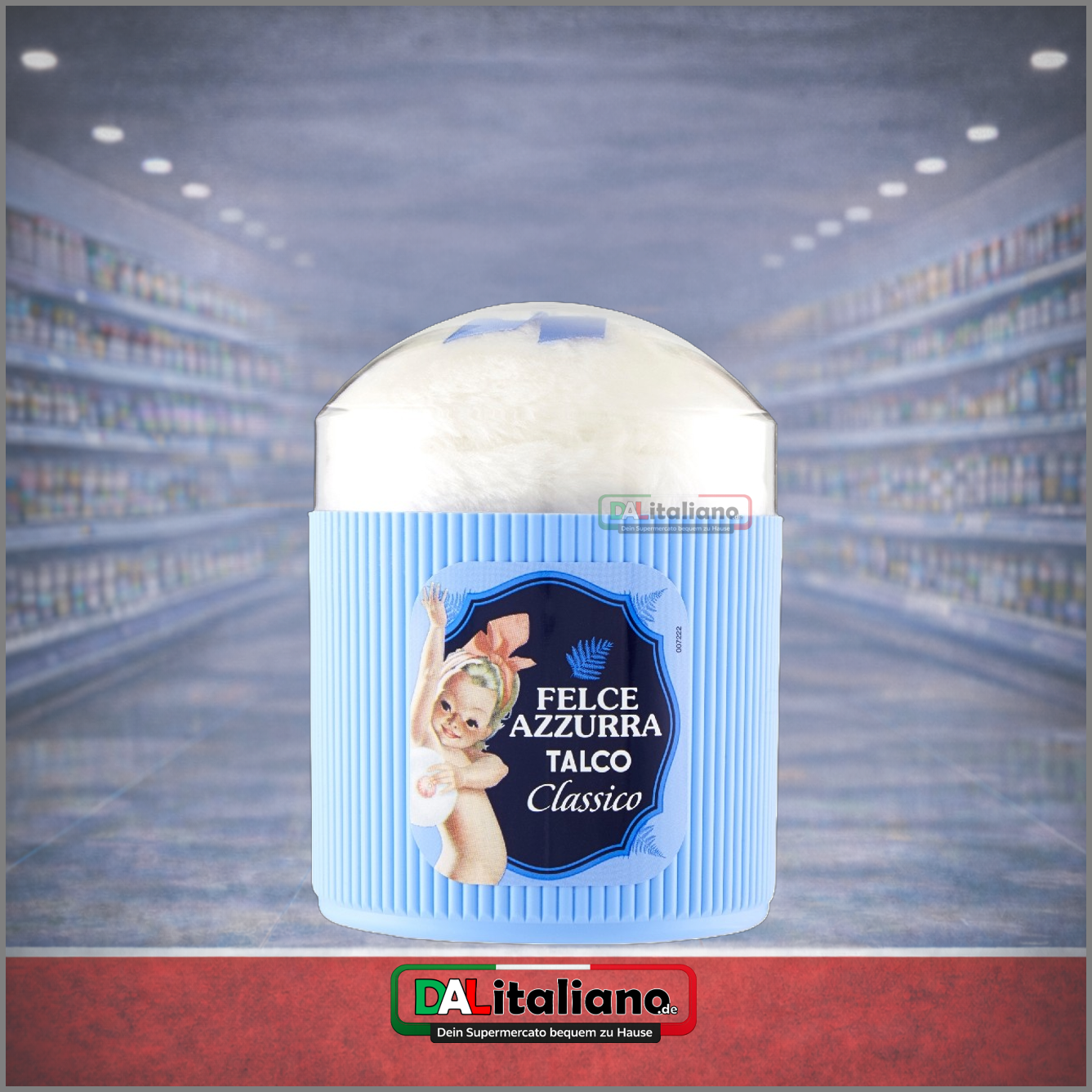 Talco in Baratolo + Piumino - Felce Azzurra - 250g