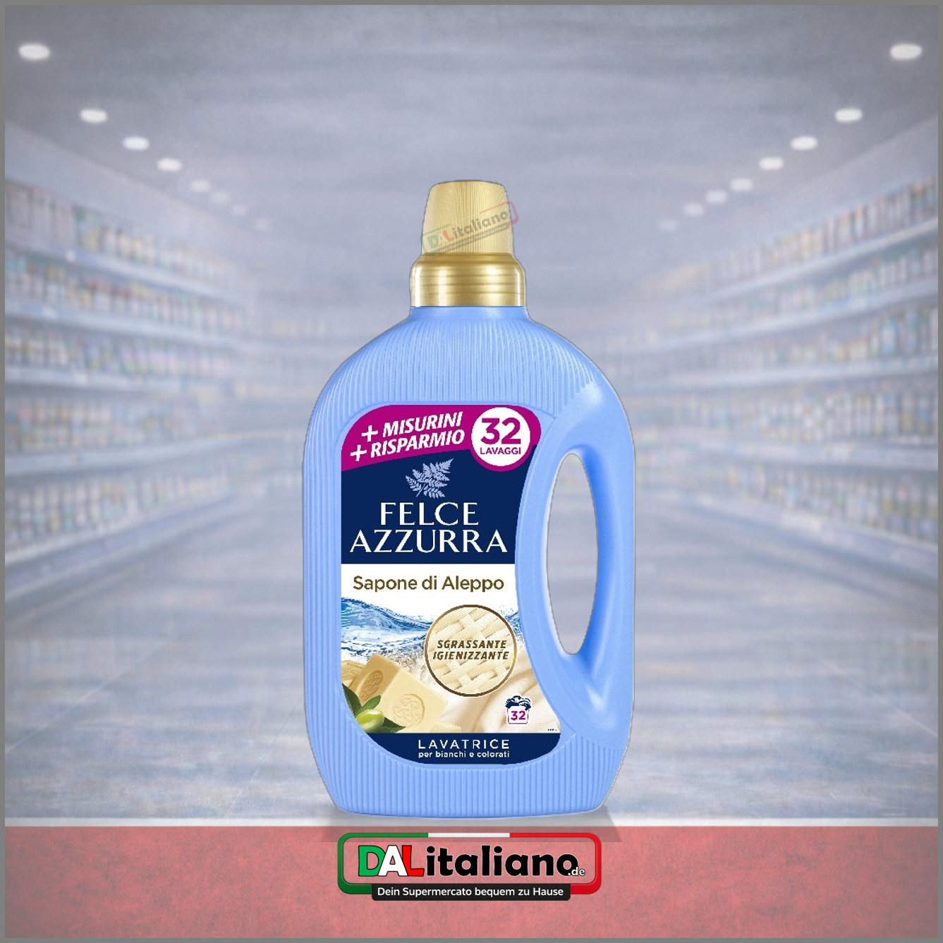 Lavatrice Sapone di Aleppo - Felce Azzurra - 1,595l