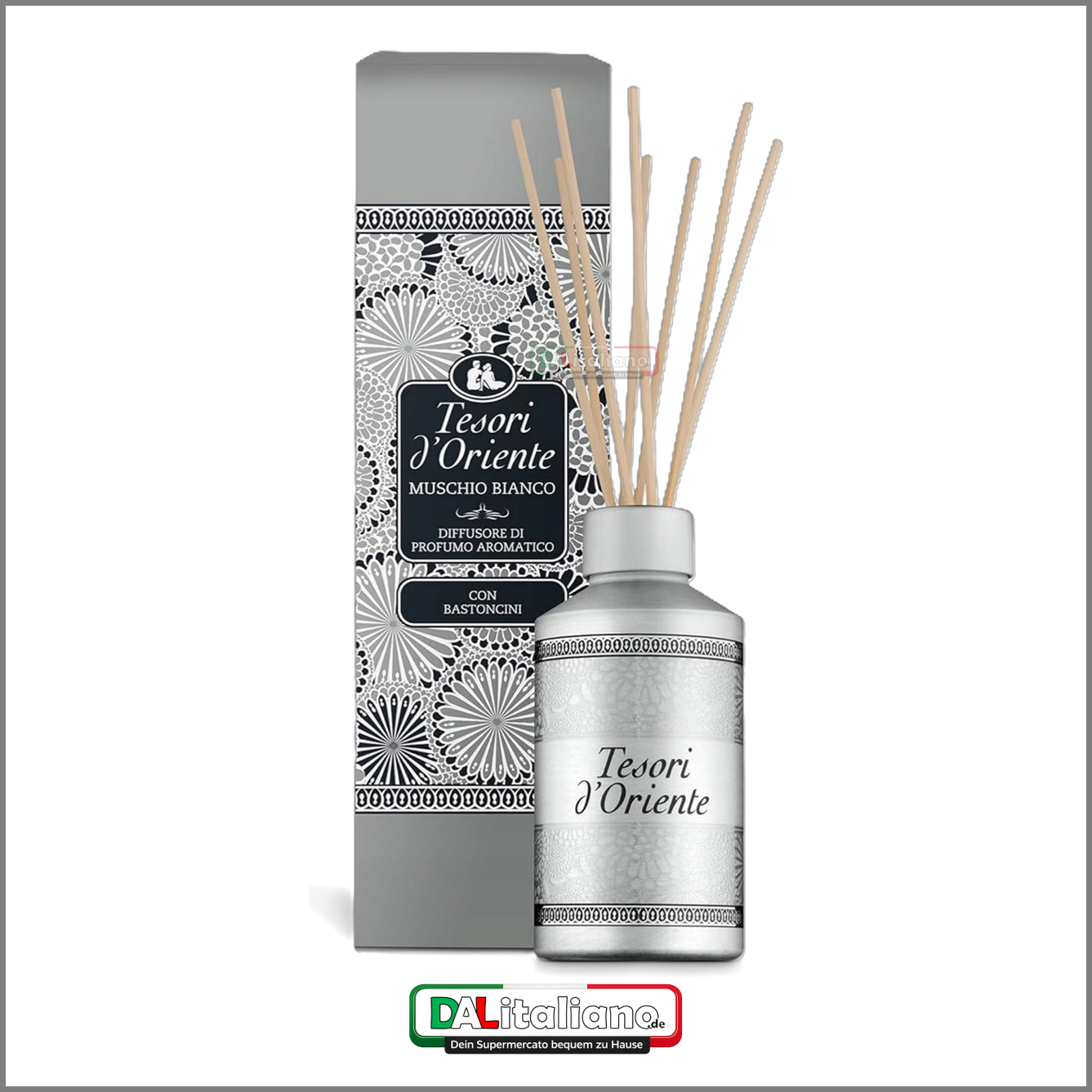 Diffusore per Ambiente con Bastoccini - Muschio Bianco - Tesori D´oriente - 200 ml
