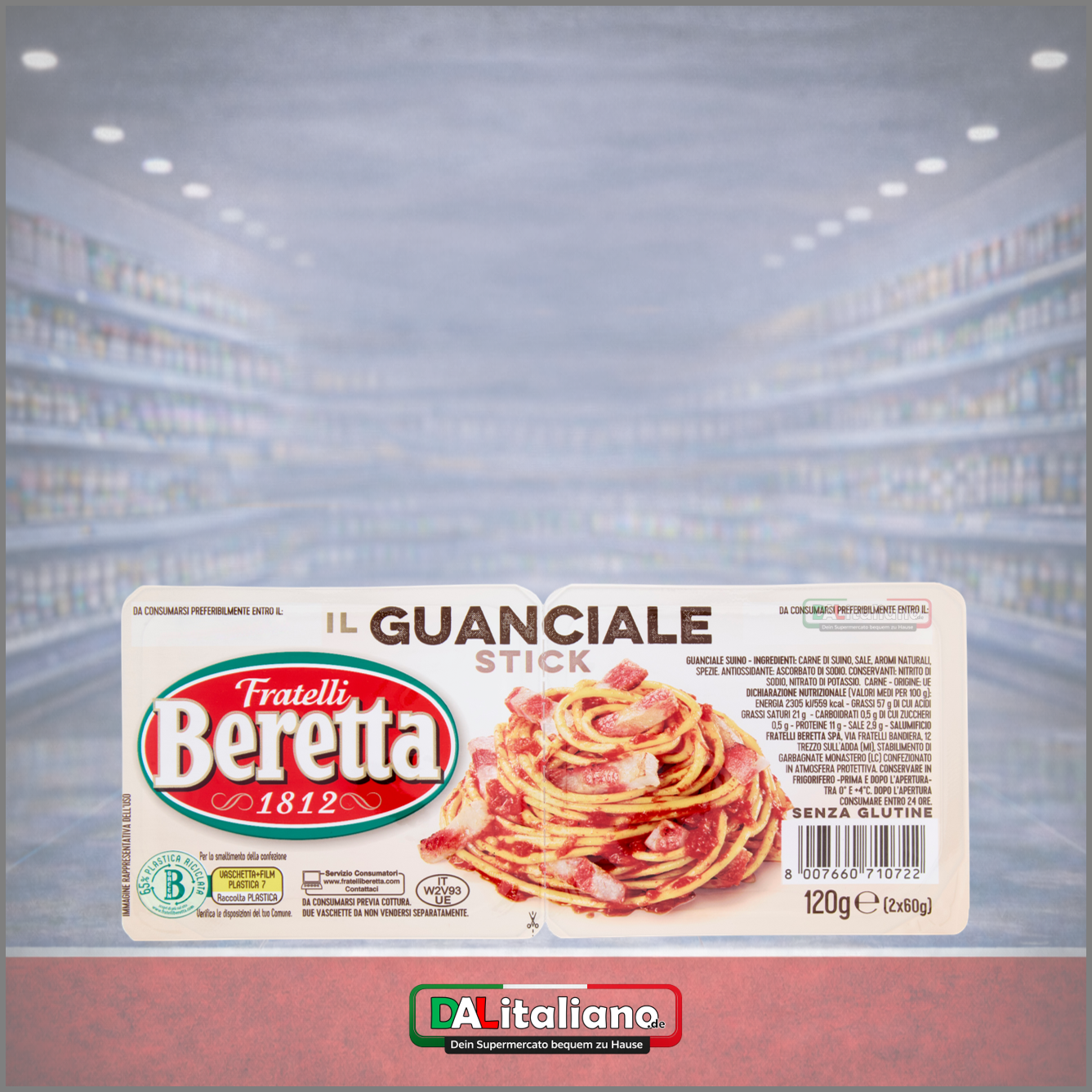Guanciale Stick - Beretta - 2x60g (120g)
