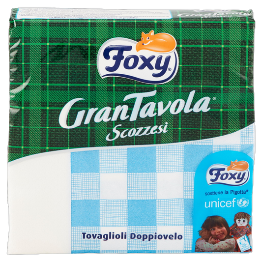 Tovaglioli 33x33 - Foxy -  2 Veli Scozzesi