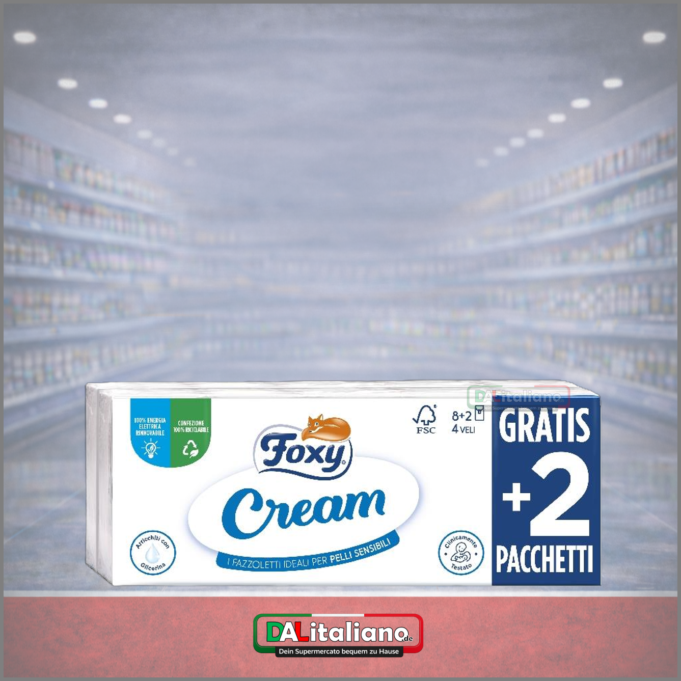 Fazzoletti Cream - Foxy - 10 Pezzi