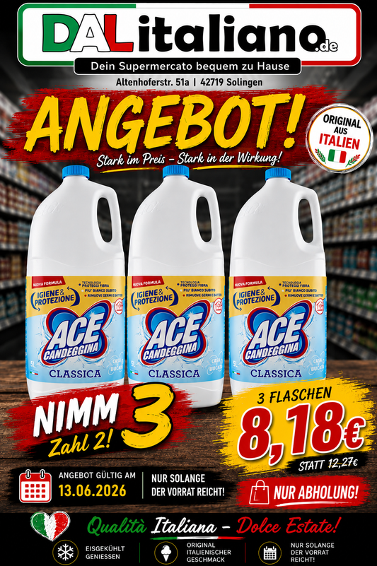 Candeggina Classica - Ace - 3L (Aktion)
