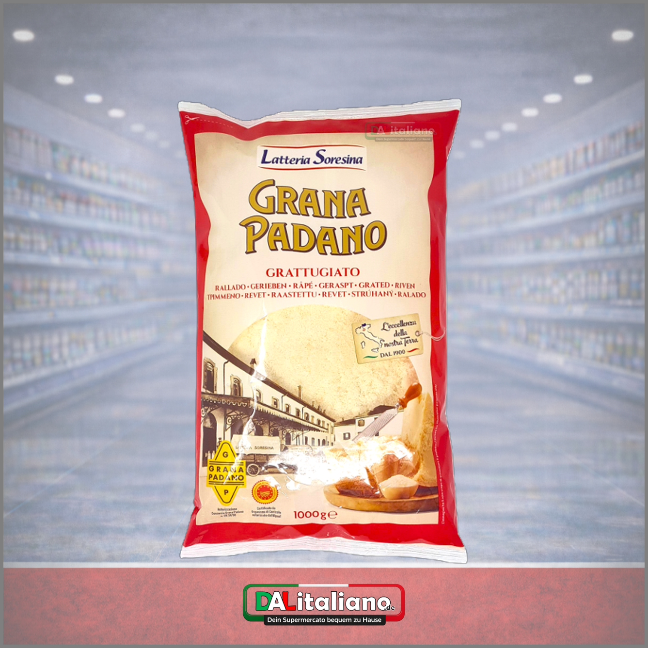 Grana Padana Grattugiato - Sorisina - 1Kg
